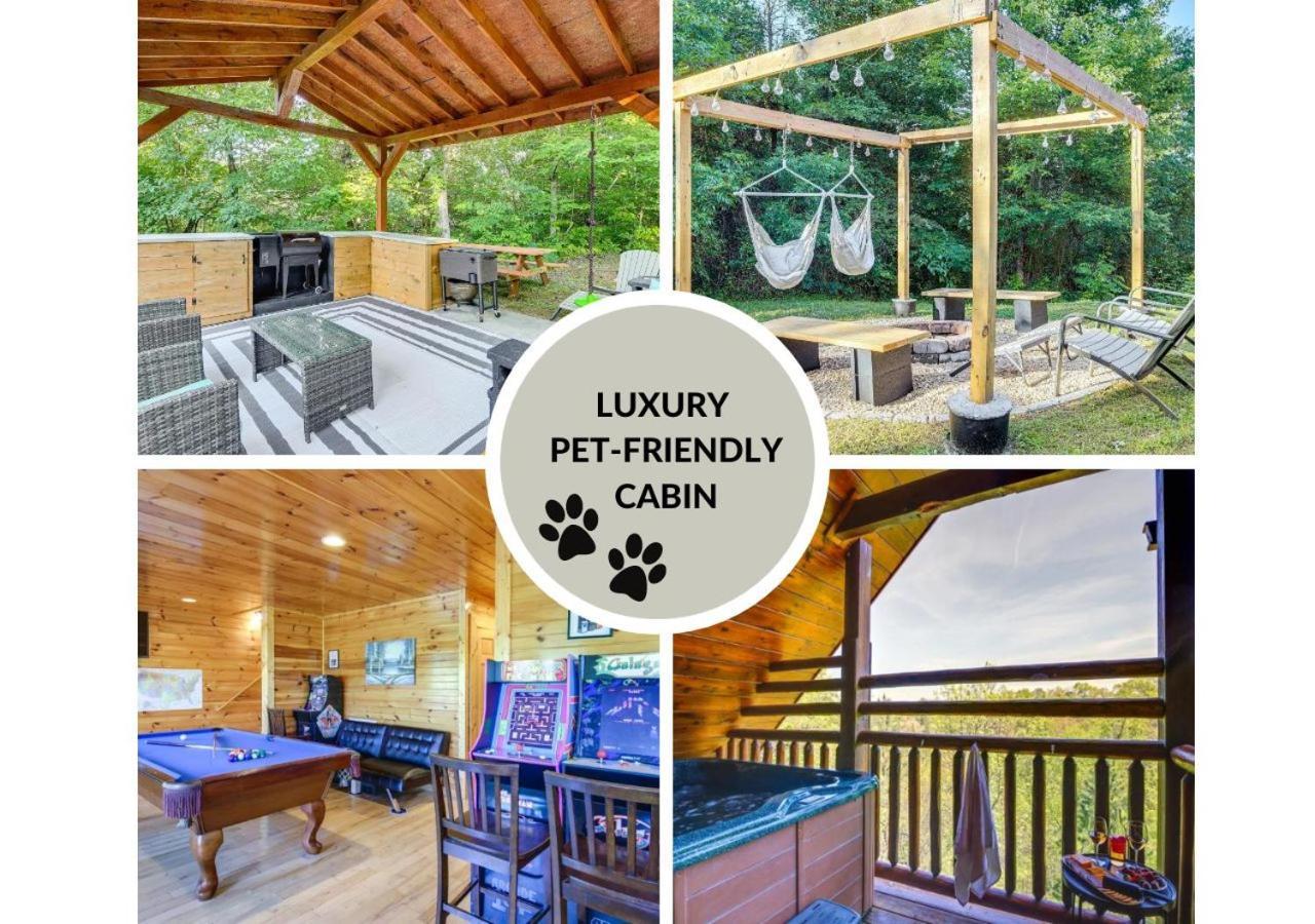 Fabulous Pet-Friendly, Family Cabin With Outdoor Kitchen, Hot Tub, Sauna, Fireplace, Theater Room, Arcade, Pool Table, And Fire Pit Within Minuties Of Dollywood Sevierville Esterno foto